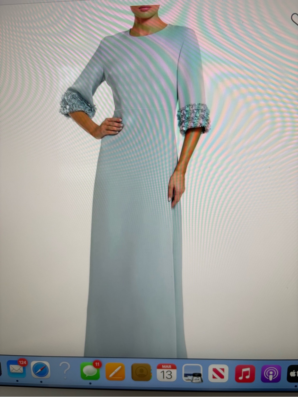 Mac Douggal A line crepe gown